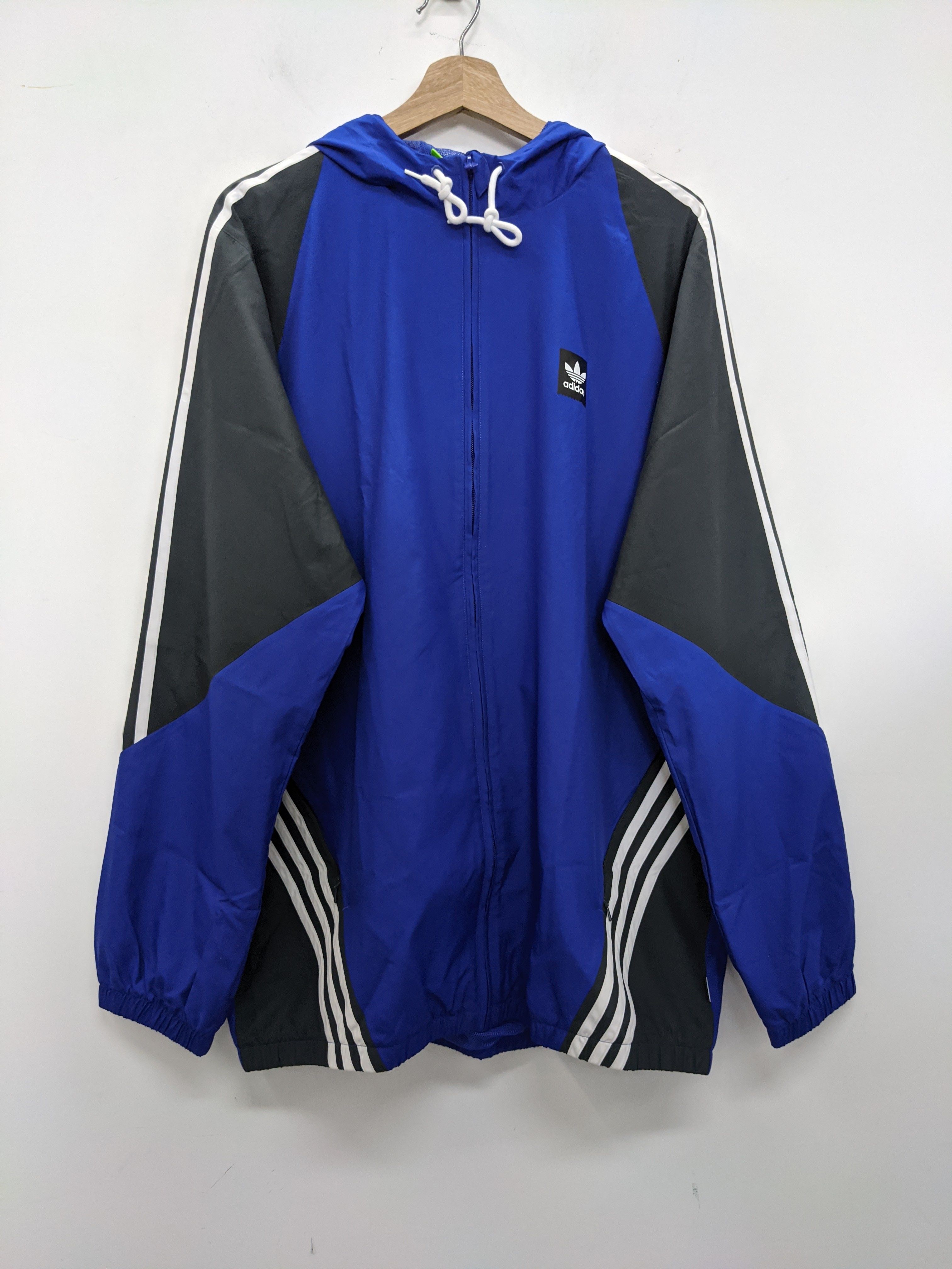 adidas 三叶草 男子潮流连帽梭织防风运动休闲夹克外套 DU8336