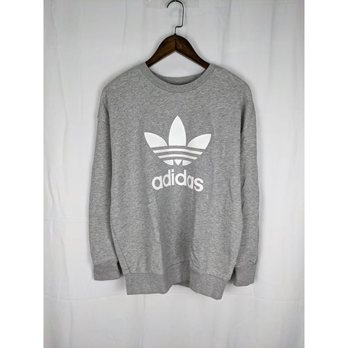 酷动城 adidas 三叶草 女子三叶草系列针织围殴哦套头衫 AJ8401