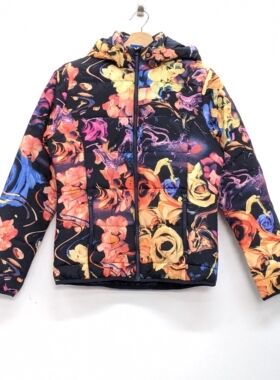 三叶草 adidas Rose Slim K 青少年大童花卉休闲短款棉服 BQ3982