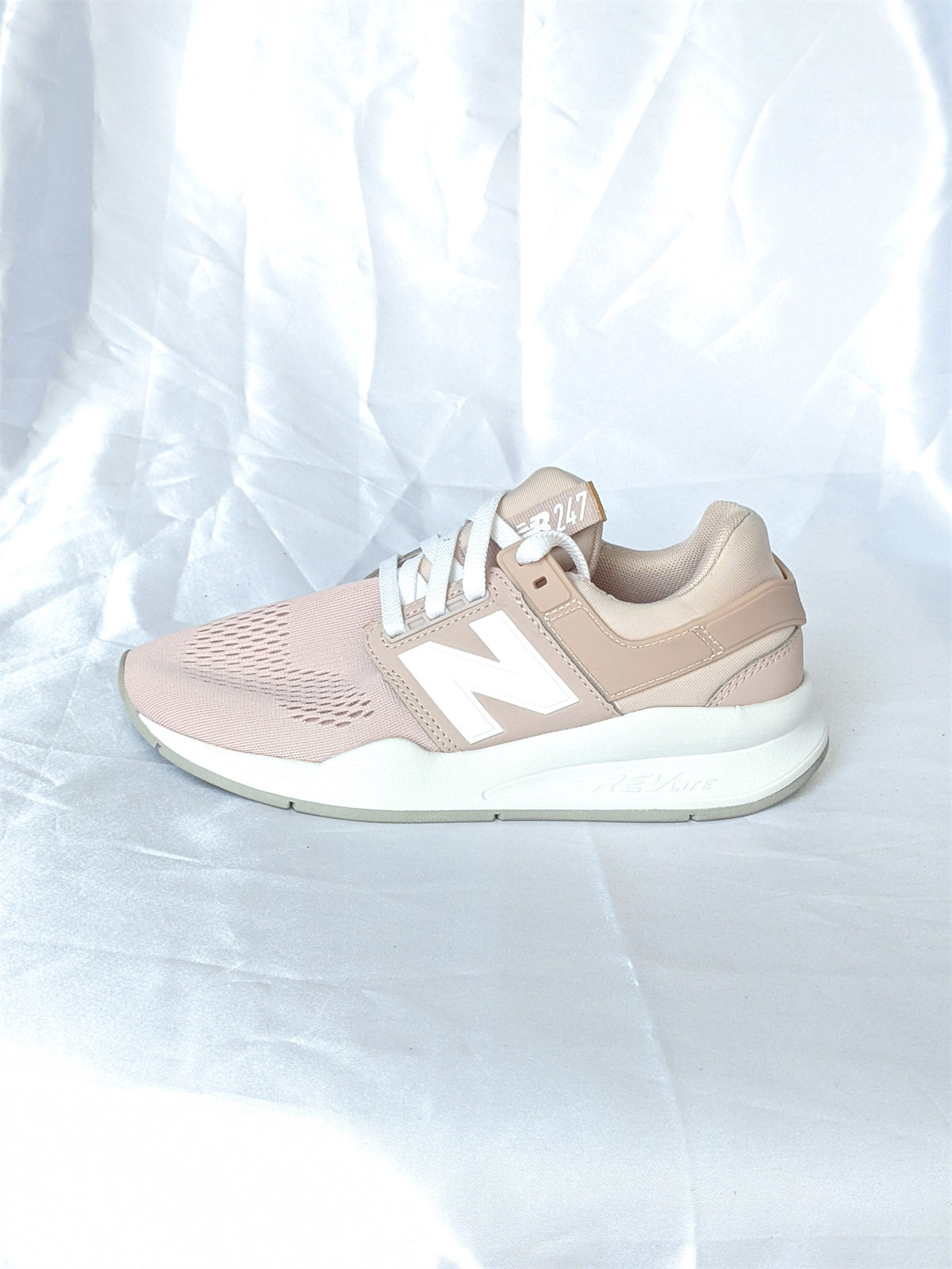 NEW BALANCE/NB 粉紅女子夏季透气休闲复古经典跑步鞋 WS247UI