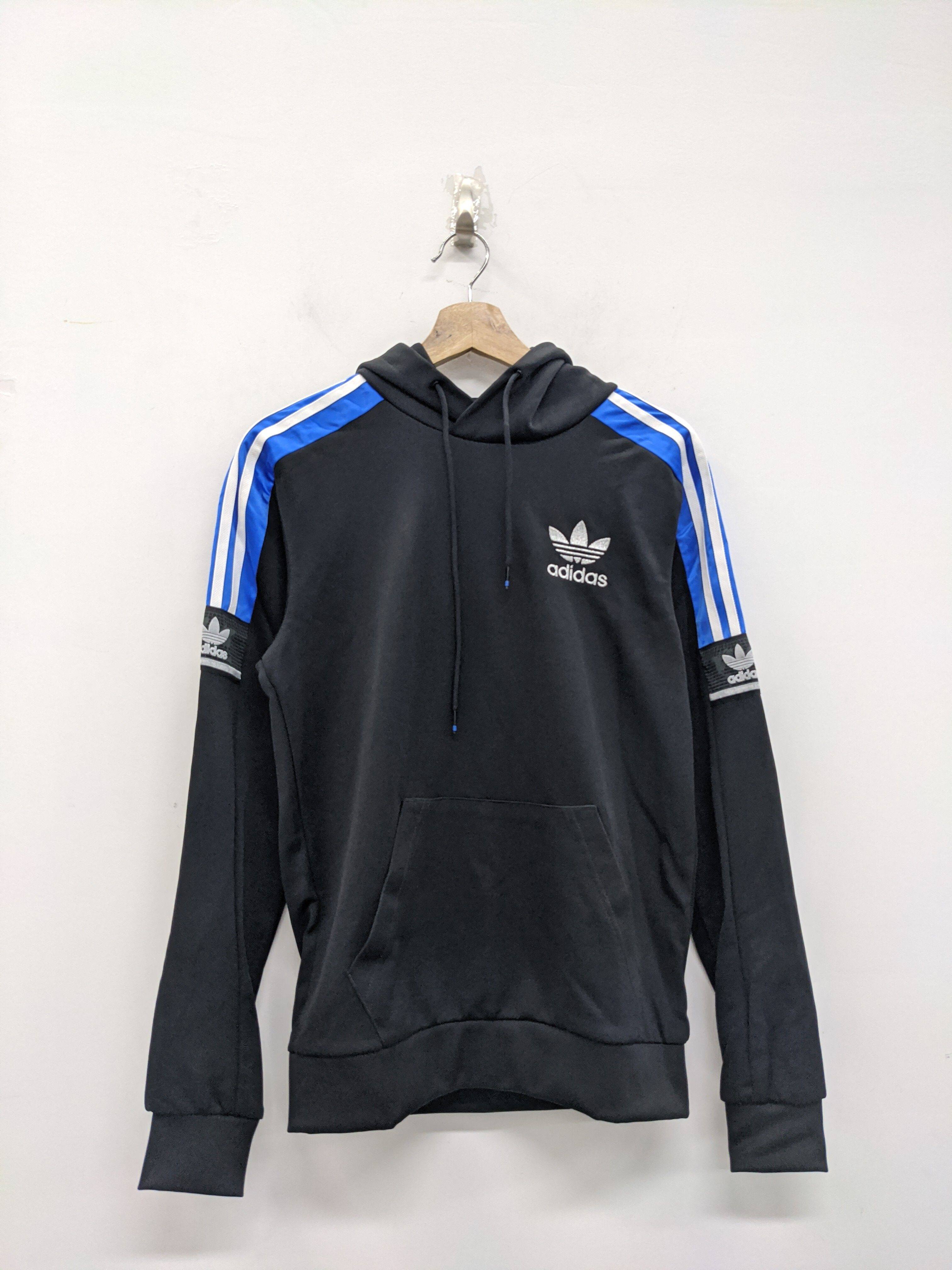 Adidas三叶草 男子春秋款运动休闲刺绣百搭连帽套头衫卫衣 GJ0560