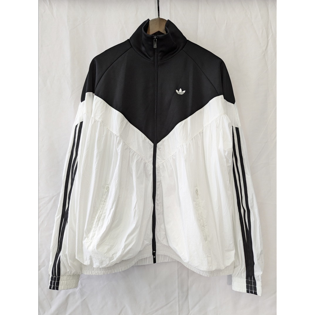 正品 三叶草 adidas Originals R3CD TrackTop 女黑白外套 JZ6777