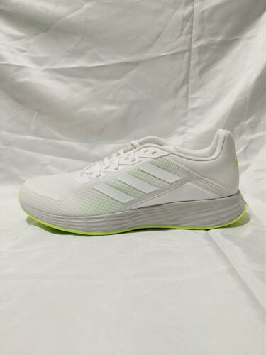 ADIDAS DURAMO SL 男子輕量透氣缓震白螢綠跑步鞋休闲鞋 H04625