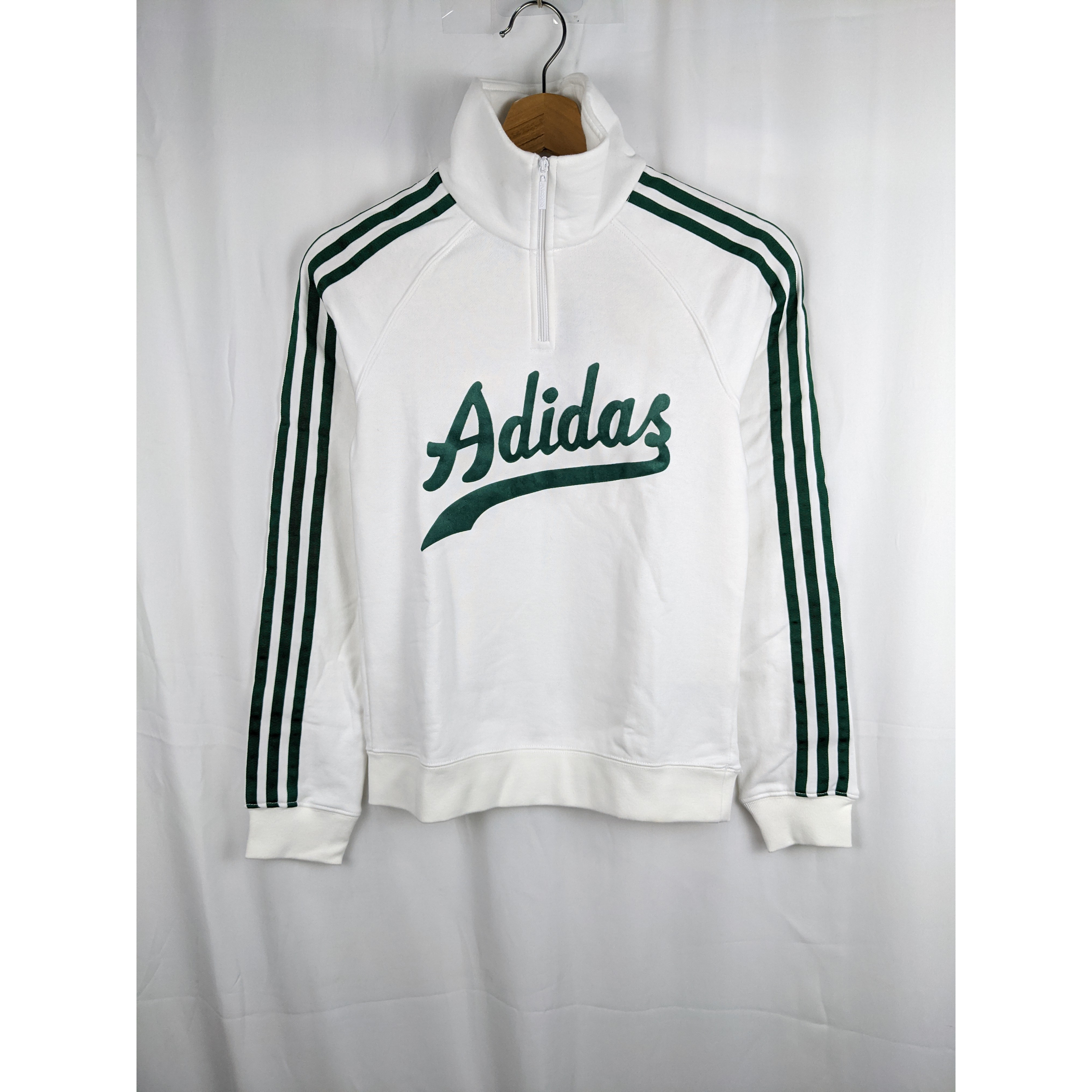 adidas三叶草 专柜正品斜字母logo学院风高领简约卫衣套头 DU9922