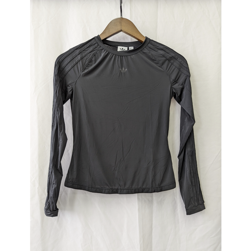 正品 三叶草 adidas Originals SHEER LS女子薄纱性感长袖 IZ4942