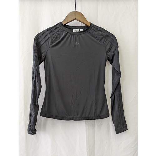 正品 三叶草 adidas Originals SHEER LS女子薄纱性感长袖 IZ4942
