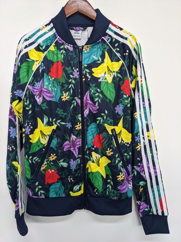 三叶草 ADIDAS SST GRAPHIC 女子花卉印花高级感 休闲外套 ED6584