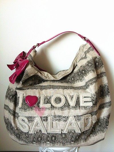 salad 专柜正品 女士帆布可爱百搭单肩包现货原835