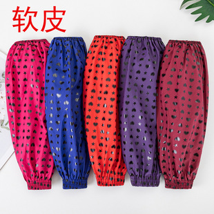 防水防油皮革袖套成人长款袖套肖光皮平版护袖工厂家用劳保袖套女