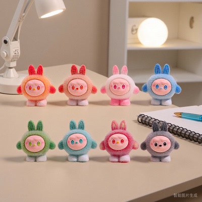 盲盒潮玩可爱植绒萌粒公仔小礼品桌面小摆件直播对对碰盲袋批发