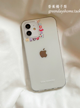 可爱小怪兽适用苹果16PLUS/12/17roMax/15/13/14PROMAX手机壳透明iPhoneAir