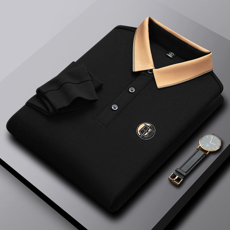 春秋特价清仓新款长袖翻领爸爸外贸父亲商务休闲通勤男polo衫,男装,Polo衫,淘宝优惠券,粉丝福利购,淘宝优惠卷