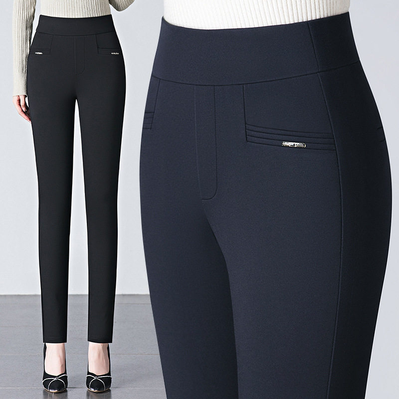 小脚打底裤女外穿春秋松紧腰中年妈妈裤大码高弹力显瘦铅笔裤子,女装/女士精品,打底裤,淘宝优惠券,粉丝福利购,淘宝优惠卷