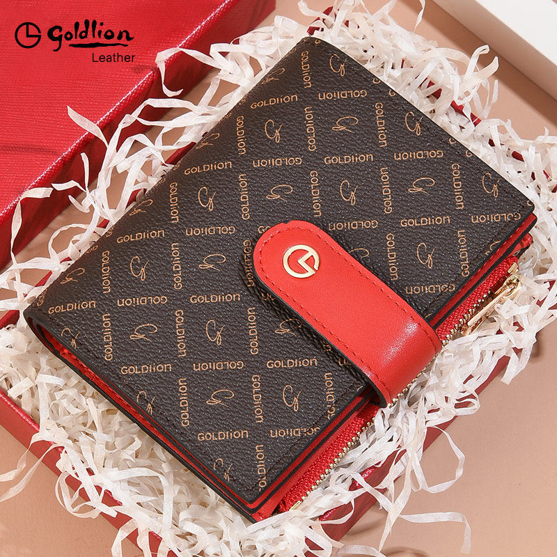 金利来钱包女士短款零钱包2020新款时尚卡包一体皮夹精致小巧钱夹