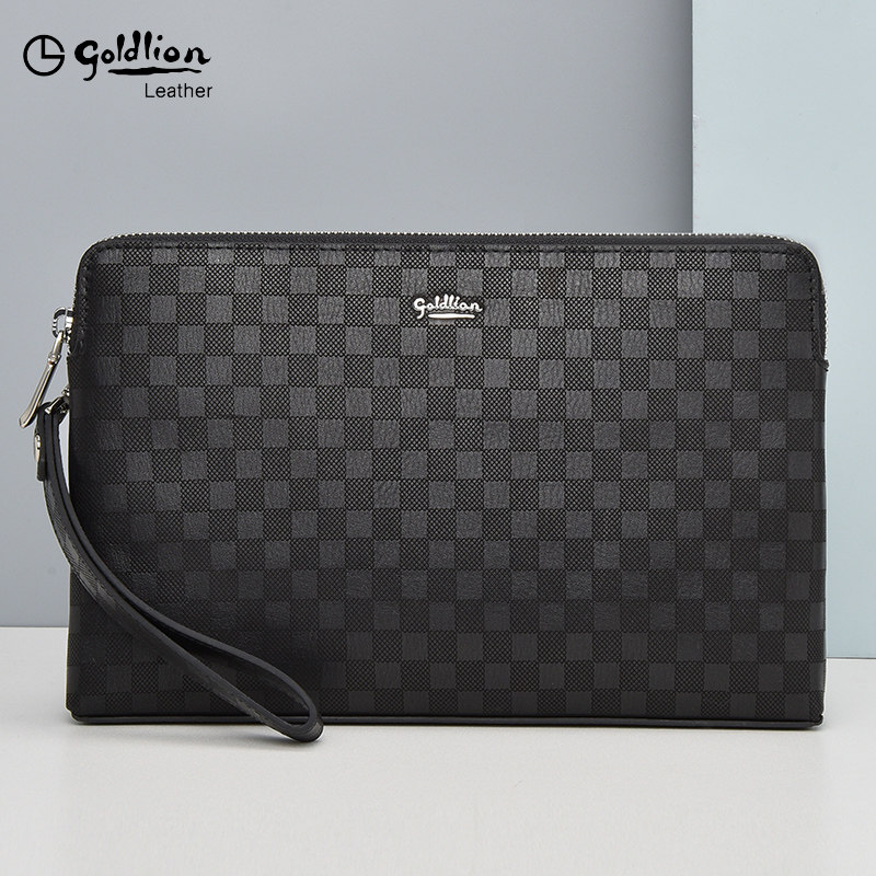 金利来男士手包真皮时尚信封包高端奢侈品牌男包2021新款手拿包