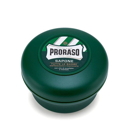 Proraso意大利帕拉索桉树薄荷剃须皂男士手动湿剃膏刮胡泡沫150ML