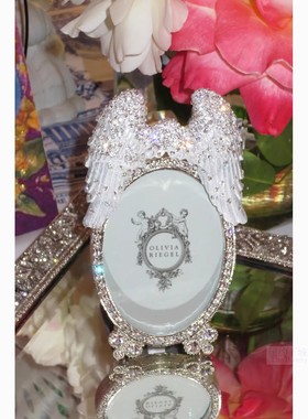 现 纽约下城公园进口Olivia Riegel祝福天使双翼水晶椭圆装饰相框