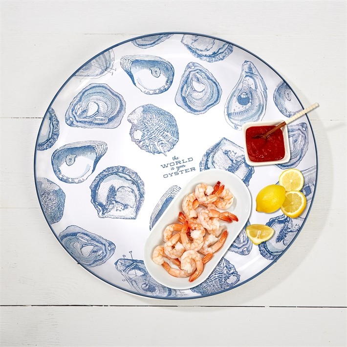 现 纽约下城公园进口生蚝是我的全世界盛放海鲜的饕餮大盘直径52