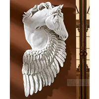 Нью -Йорк Сячэн Парк Импортирован греческий стиль Perchaos Flying Sky White Horse Wall Boying