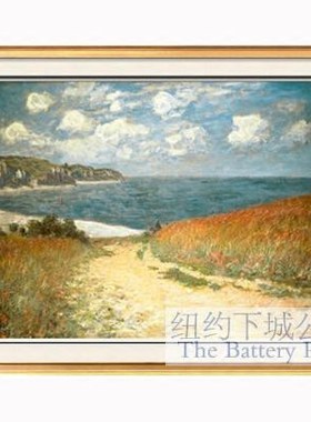 画芯布维尔海滩莫奈印象派