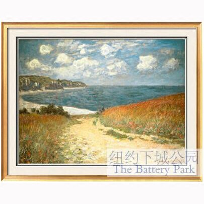 画芯布维尔海滩莫奈印象派