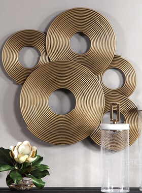 纽约下城公园进口uttermost神秘麦田圈大型金属现代壁饰墙面装饰