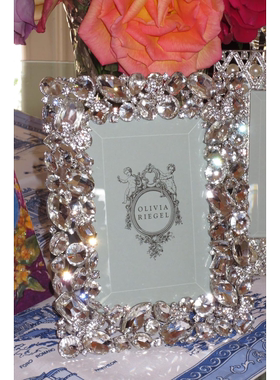 纽约下城公园进口olivia riegel洛克希奢华璀璨欧洲水晶相框摆件
