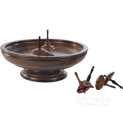 现 纽约下城公园进口Authentic Models西式中古实木陀螺游戏摆件