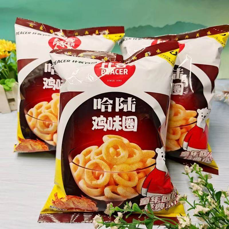 比客膨化食品终极虾物经典原味虾条烤肉60克*5鸡味圈45克*10袋