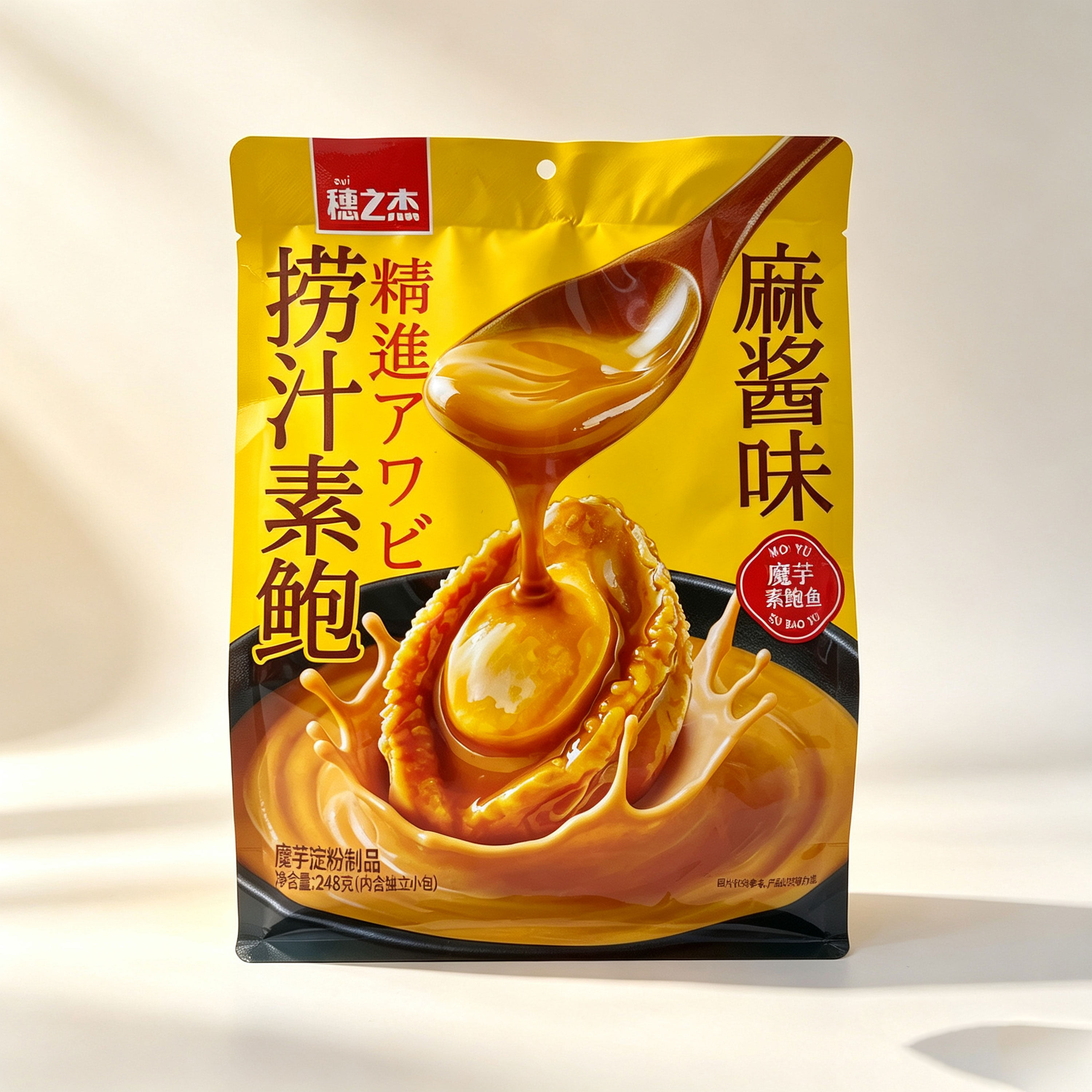 穗之杰麻酱味捞汁素鲍鱼248g图片