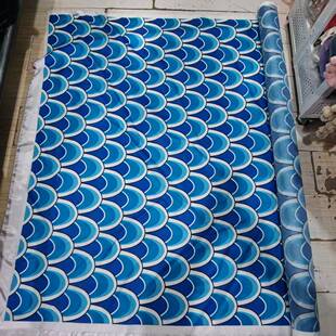 龙鳞布舞龙舞狮社火道具龙狮DIY手工龙灯布料绸缎印花鳞片