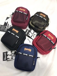 THRASHER滑板嘻哈迷彩斜挎小包单肩包挎包死飞包手机包火焰小挂包