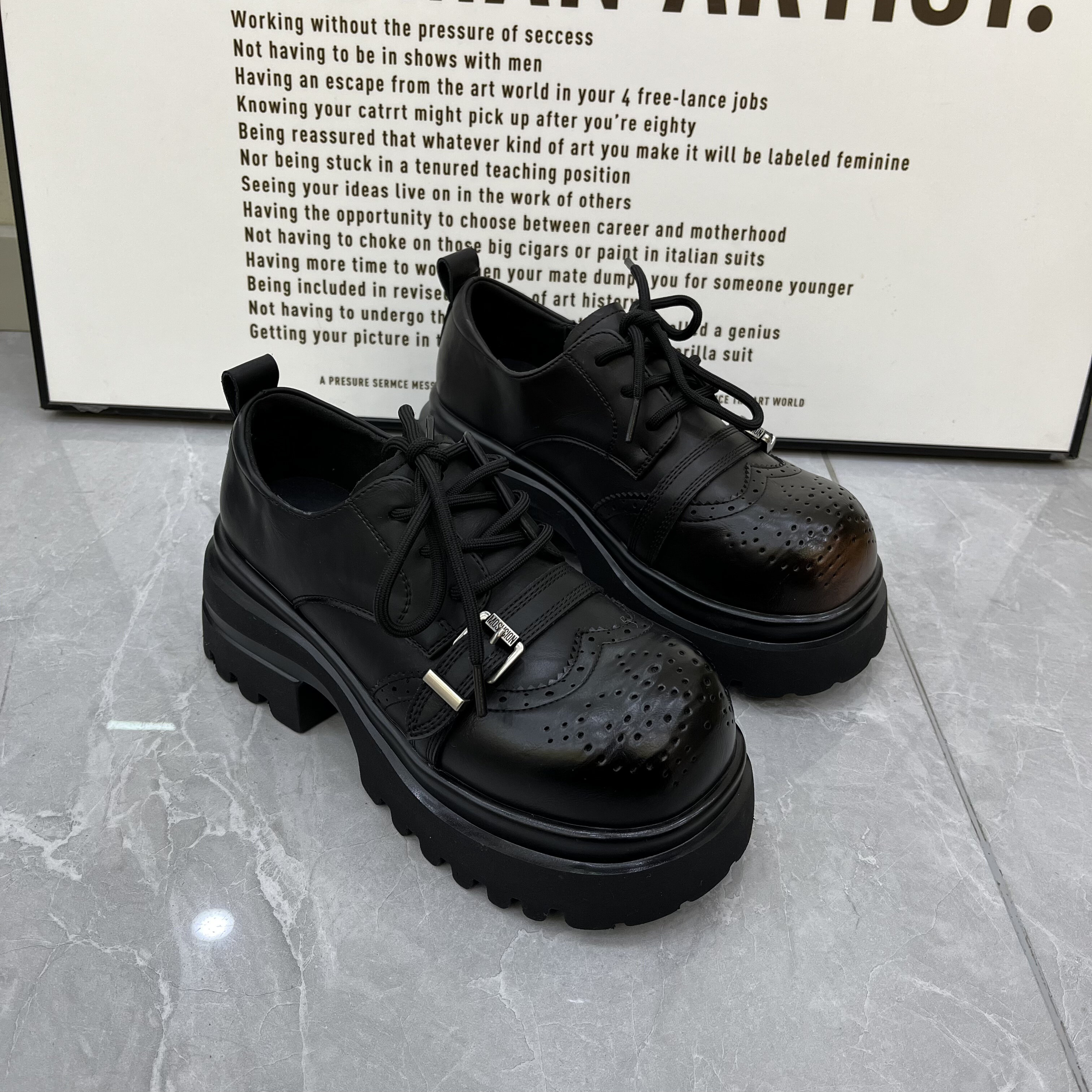 2026春季女鞋超轻松糕厚底低帮休闲鞋真皮女款乐福鞋系带女潮鞋,女鞋,乐福鞋（豆豆鞋）,淘宝优惠券,粉丝福利购,淘宝优惠卷