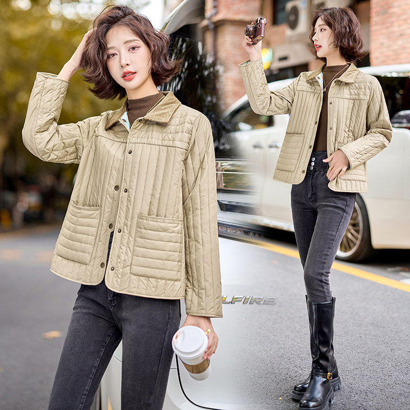 时尚百搭女士夹棉棉服修身显瘦短款外套保暖舒适冬季
