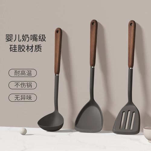 矽胶锅铲不沾锅专用锅铲家用耐高温炒菜铲子炒汤勺食品级厨具套组