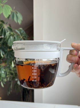 日本制造HARIO日式玻璃壶耐热玻璃泡茶壶带刻度简约茶壶OTPM-40