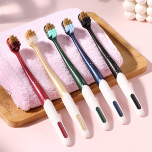 BANNER/贝诺国风成人软毛清洁护龈牙刷情侣男女士家庭装5支装