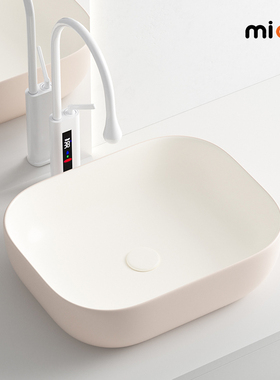 mioa台上盆奶粉色系陶瓷盆阳台盆家用小尺寸创意洗脸盆洗手盆单盆