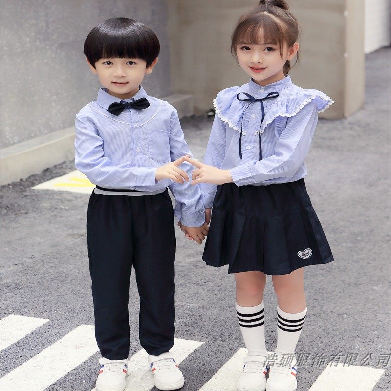 儿童背带裤套装男女大合唱中小学生朗诵演出服英伦风校服长袖礼服