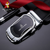 稻草人皮带男韩版 休闲商务百搭头层牛皮青年学生潮流自动扣裤 腰带