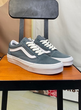 VANS范斯OLD SKOOL低帮灰色帆布经典男女同款休闲板鞋VN0A5JMIRV2