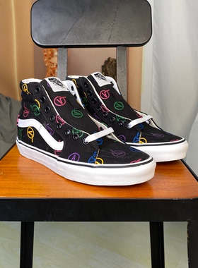 清货VANS范斯SK8 HI高帮帆布刺绣男女同款休闲板鞋VN0A4BV616Y