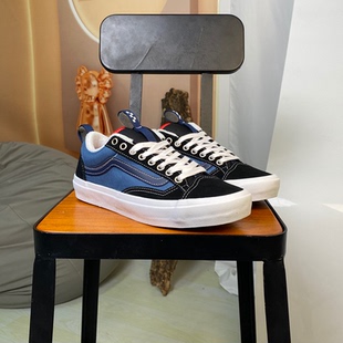 VANS范斯SKATE OLD SKOOL 36蓝黑男女低帮专业滑板鞋VN000D5RHT3