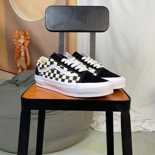 VANS范斯OLD SKOOL 36低帮棋盘格子男女同款休闲板鞋VN000CQD2BO