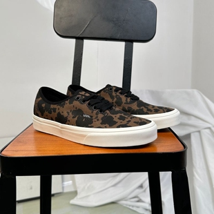 VANS范斯Authentic帆布鞋豹纹男鞋低帮运动休闲系带VN000D7YC80