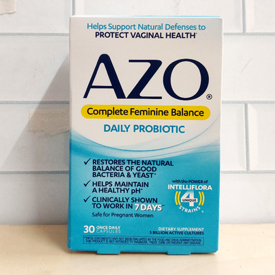 AZO小蓝盒进口女性益生菌平衡胶囊进口乳酸杆菌盒装30粒