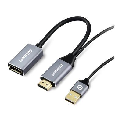 母头DP供电高清转换器笔记本电脑4K60HZ带连接线视频转DPHDMI