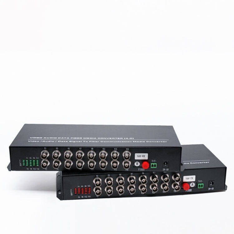 数字16路视频 1路反向数据高清模拟监控网络收发光端机视频光端机