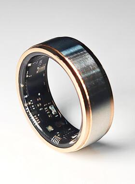 监测黑智能体温压力多心率健康睡眠智能戒指运动血氧指环监测科技