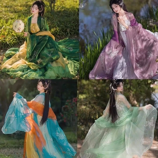 山海记【金缕衣银缕衣】华丽蝴蝶绣花大袖金银刺绣诃子裙唐风汉服